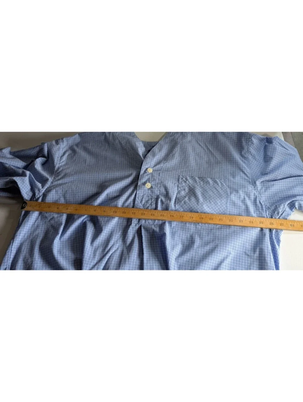 Stafford Sleepwear XXL Regular Fit Sleepshirt Blue Check Pajamas PJ's Comfy